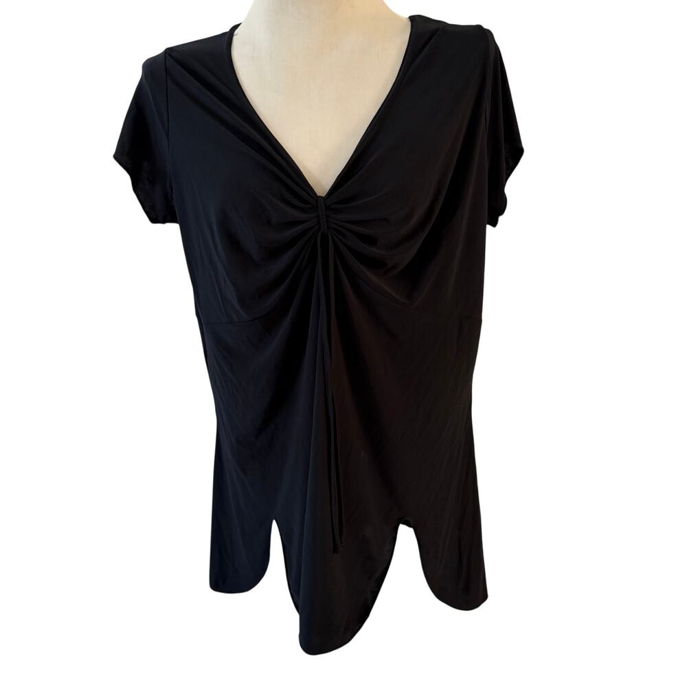 NWT Vtg Y2K 2000s Black Babydoll Blouse Plus Size 3X Whimsygoth Fairy Grunge